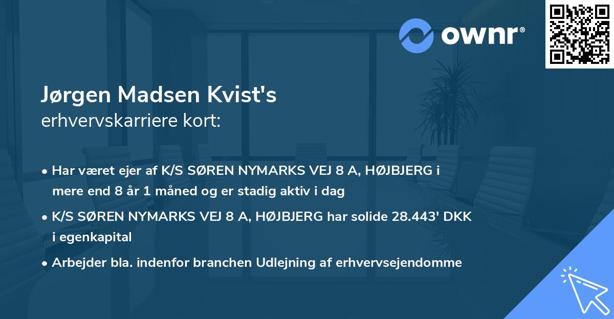 Jørgen Madsen Kvist's erhvervskarriere kort