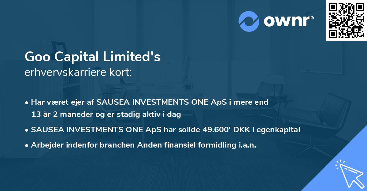 Goo Capital Limited's erhvervskarriere kort
