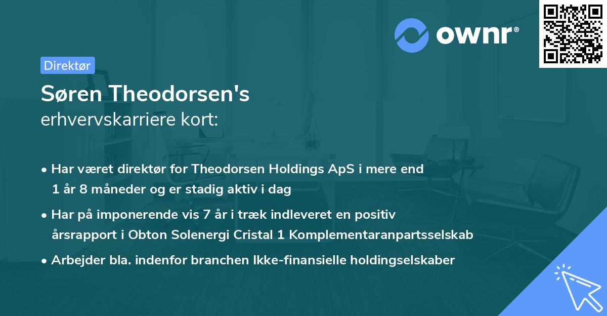 Søren Theodorsen's erhvervskarriere kort