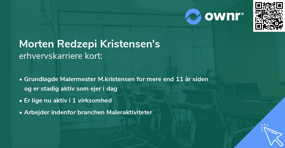 Morten Redzepi Kristensen's erhvervskarriere kort