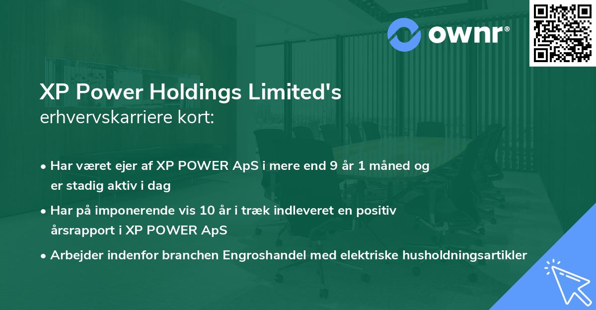 XP Power Holdings Limited's erhvervskarriere kort