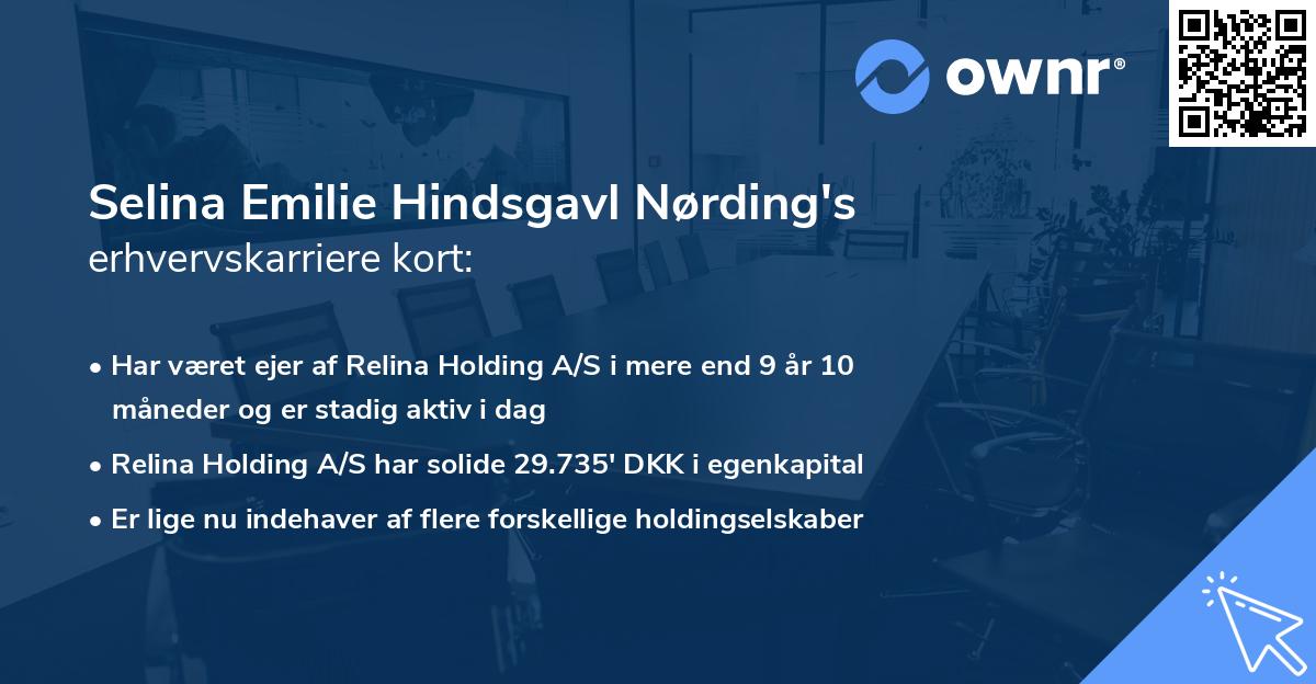 Selina Emilie Hindsgavl Nørding's erhvervskarriere kort