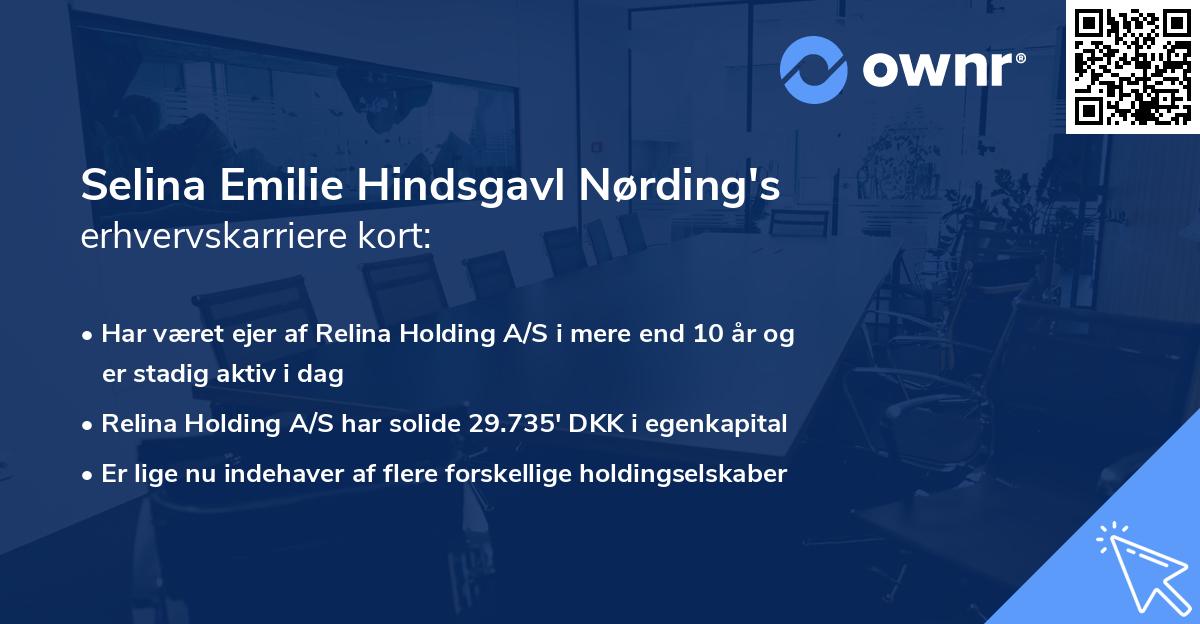Selina Emilie Hindsgavl Nørding's erhvervskarriere kort