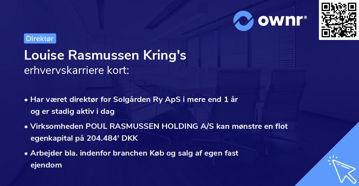 Louise Rasmussen Kring's erhvervskarriere kort