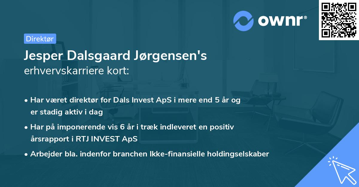 Jesper Dalsgaard Jørgensen's erhvervskarriere kort