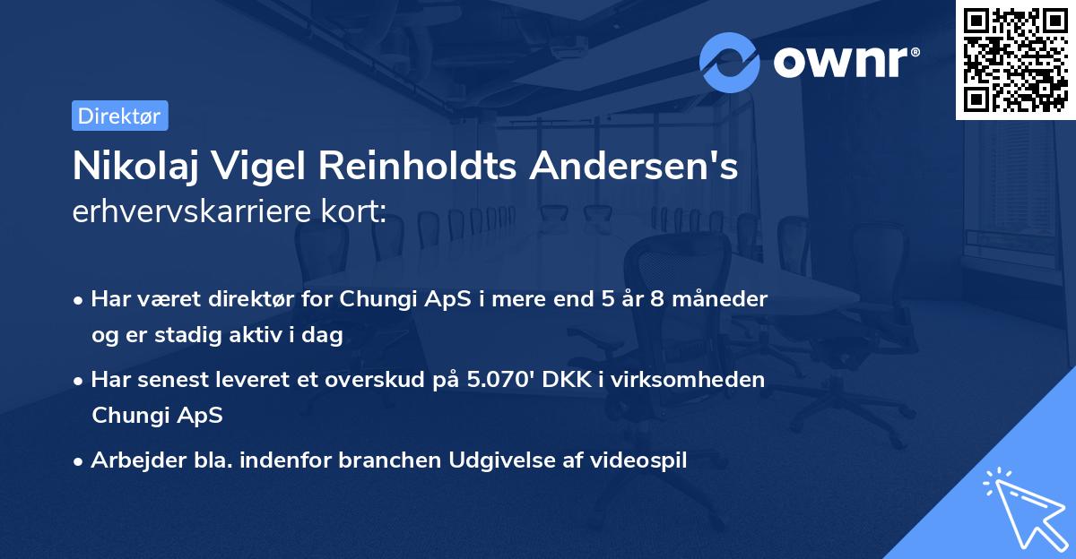 Nikolaj Vigel Reinholdts Andersen's erhvervskarriere kort