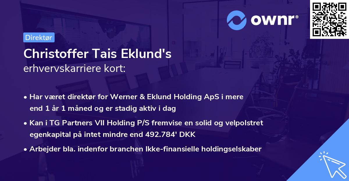 Christoffer Tais Eklund's erhvervskarriere kort