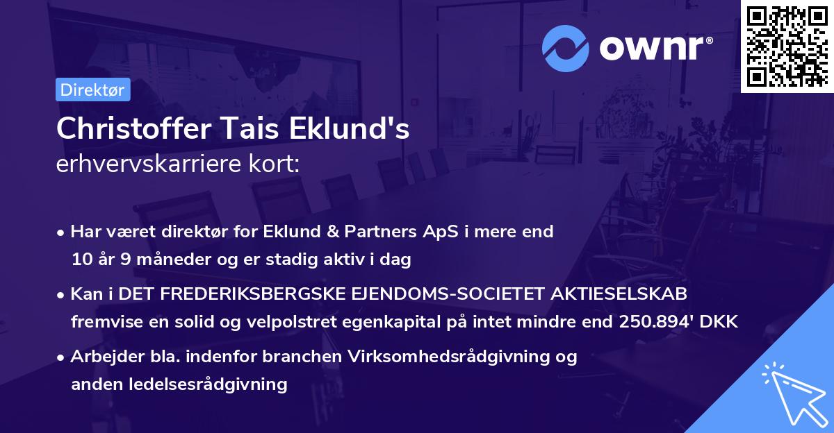 Christoffer Tais Eklund's erhvervskarriere kort