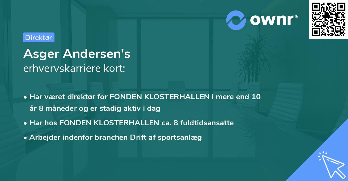 Asger Andersen's erhvervskarriere kort