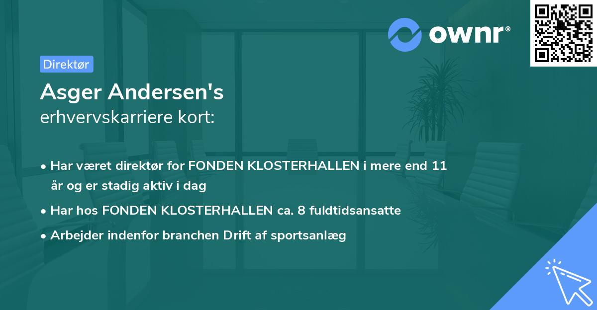 Asger Andersen's erhvervskarriere kort