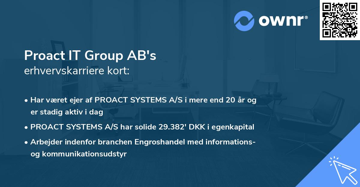 Proact IT Group AB's erhvervskarriere kort