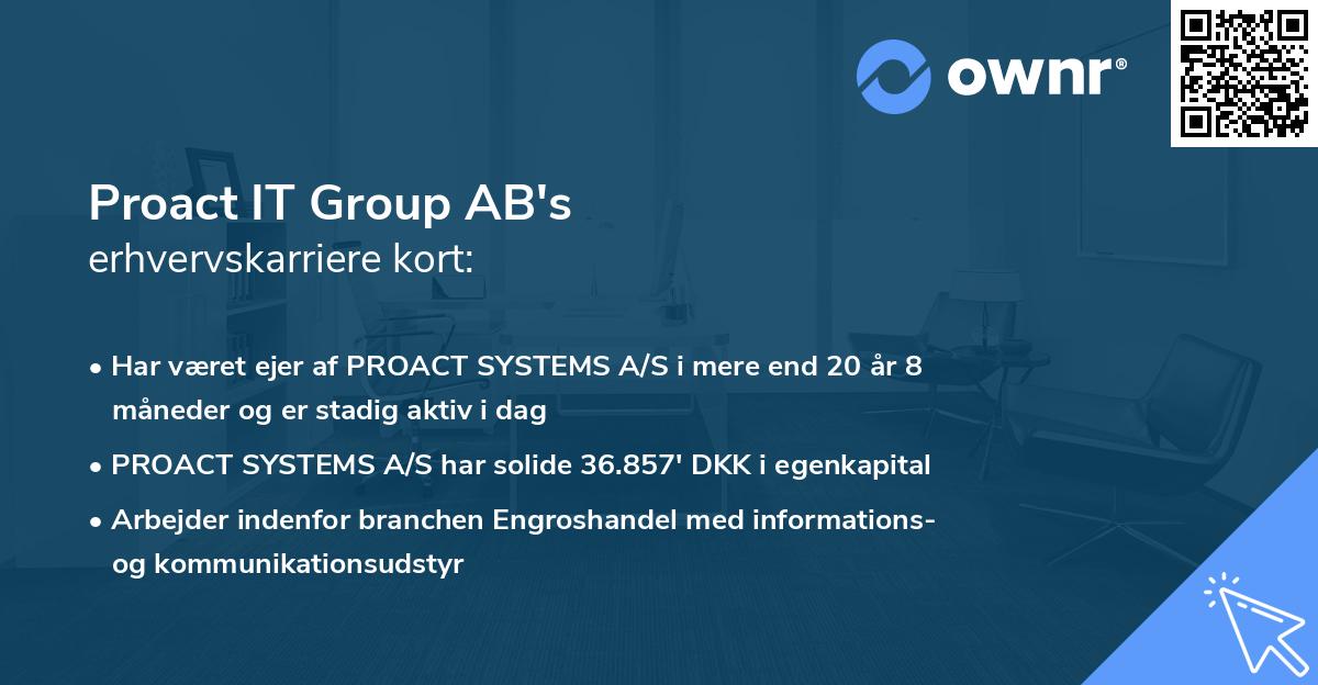Proact IT Group AB's erhvervskarriere kort