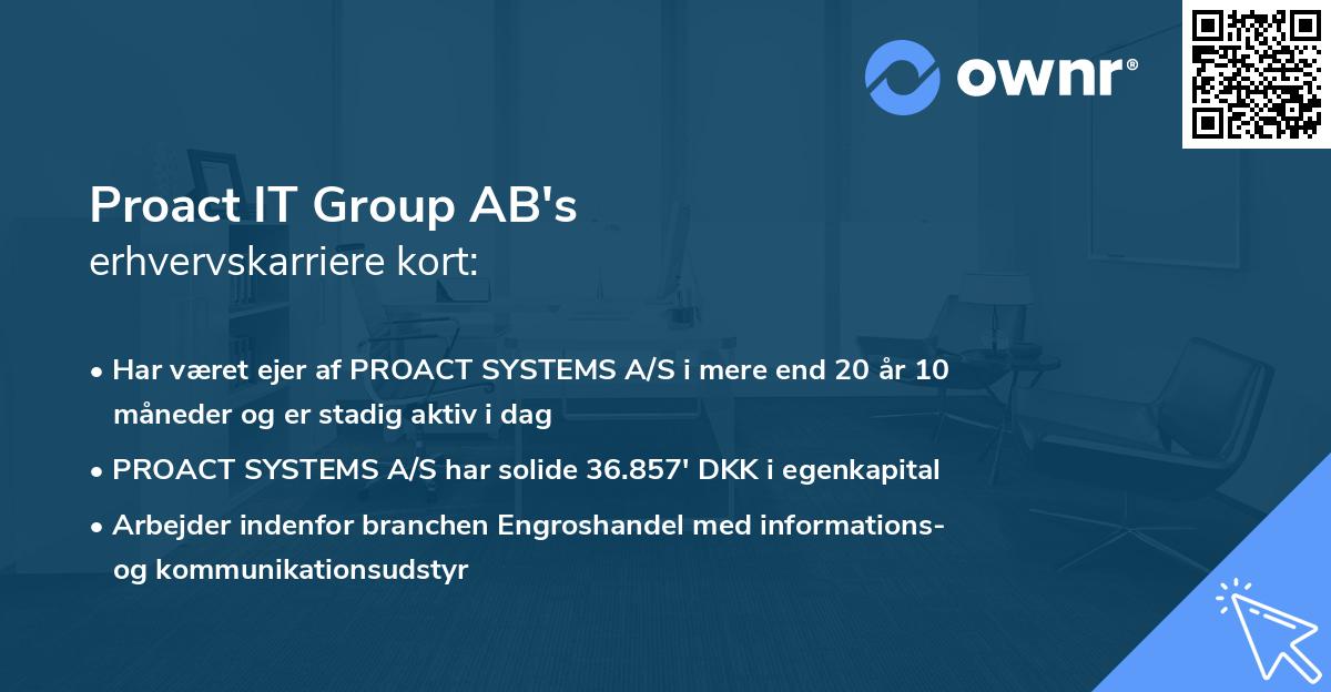 Proact IT Group AB's erhvervskarriere kort