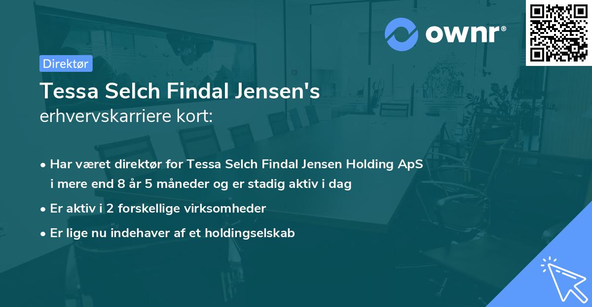 Tessa Selch Findal Jensen's erhvervskarriere kort