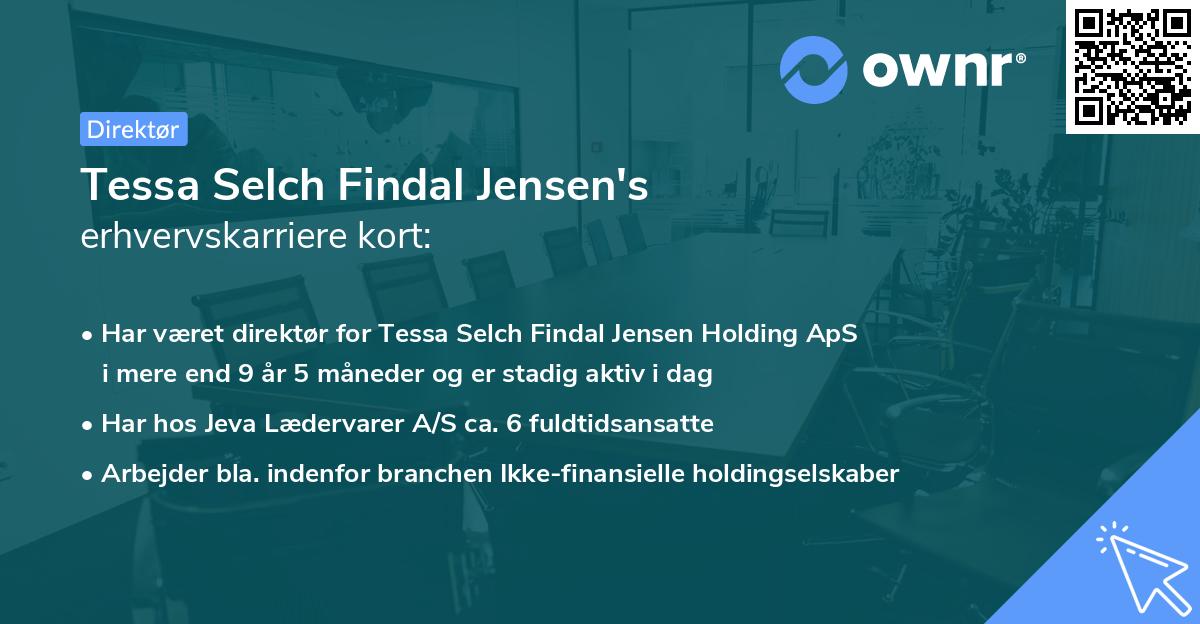 Tessa Selch Findal Jensen's erhvervskarriere kort
