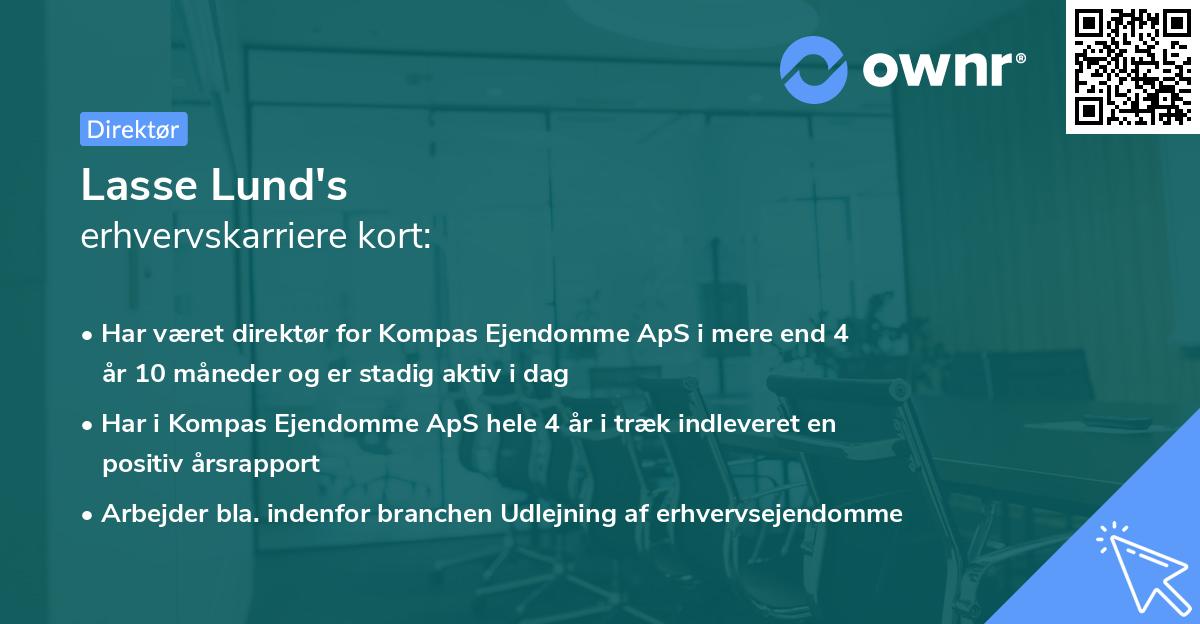 Lasse Lund's erhvervskarriere kort