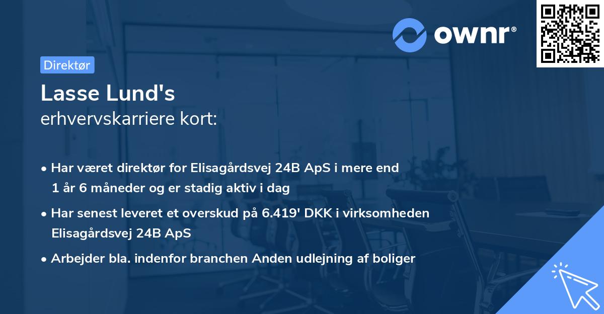 Lasse Lund's erhvervskarriere kort
