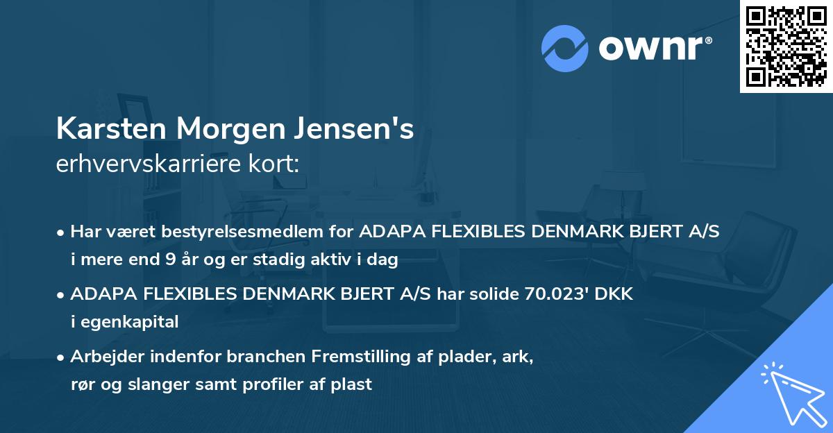 Karsten Morgen Jensen's erhvervskarriere kort
