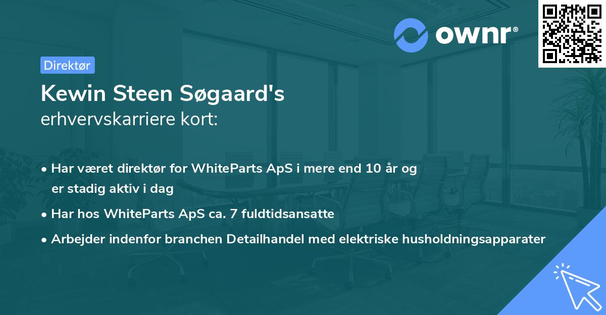 Kewin Steen Søgaard's erhvervskarriere kort