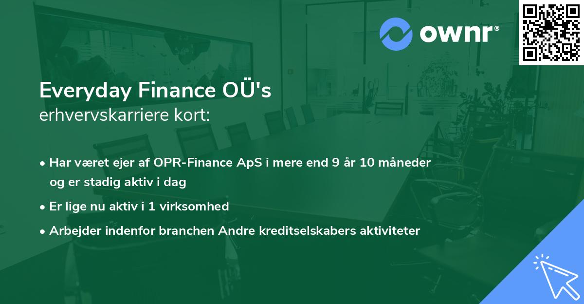 Everyday Finance OÜ's erhvervskarriere kort
