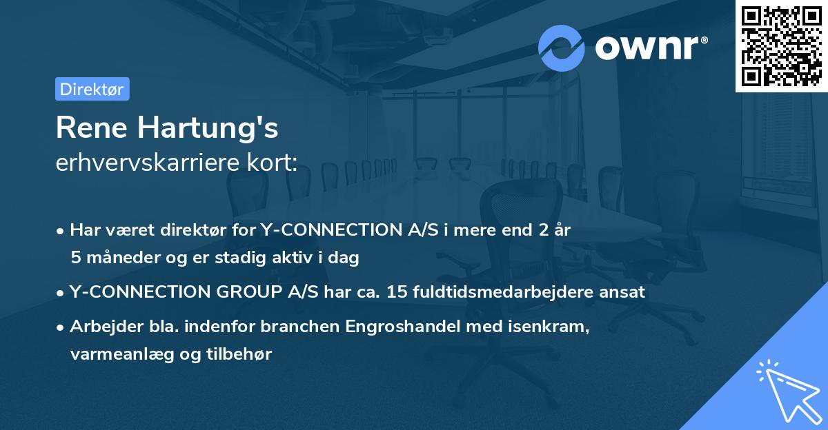 Rene Hartung's erhvervskarriere kort