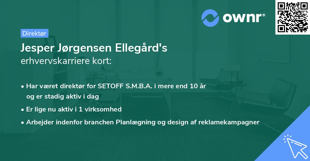 Jesper Jørgensen Ellegård's erhvervskarriere kort