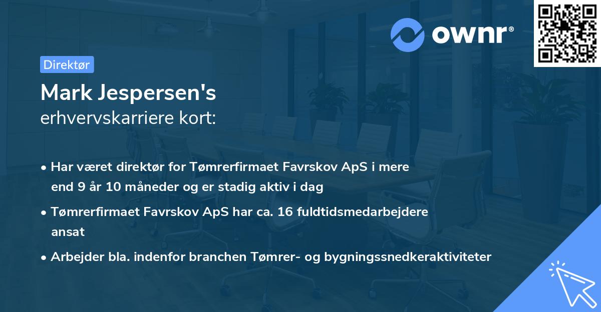Mark Jespersen's erhvervskarriere kort