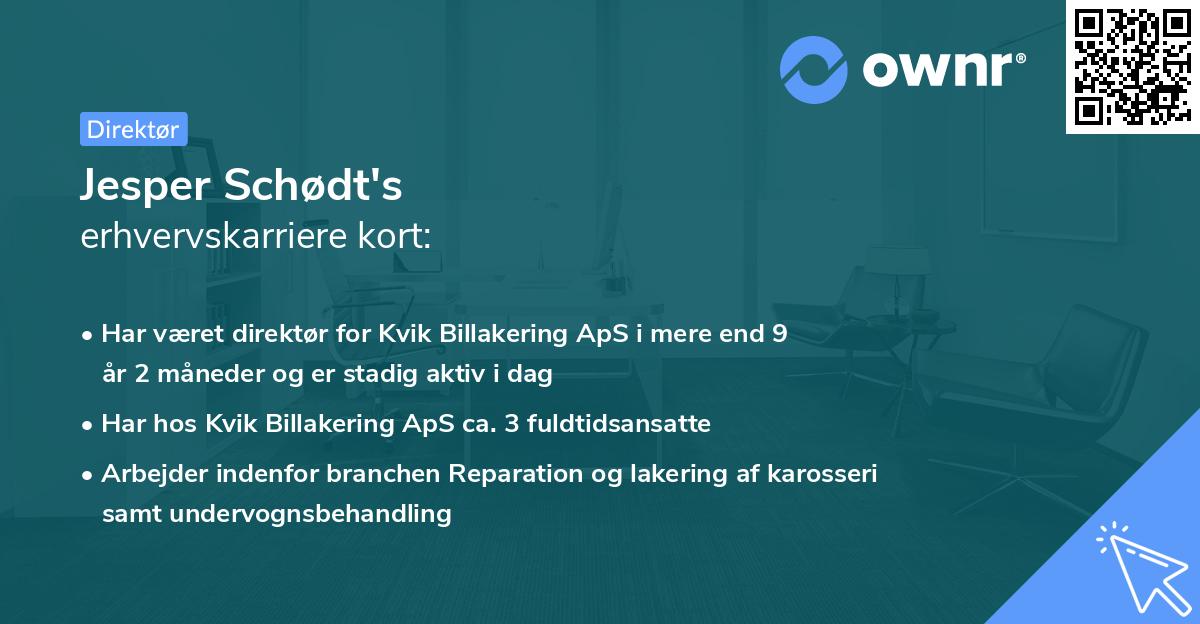 Jesper Schødt's erhvervskarriere kort
