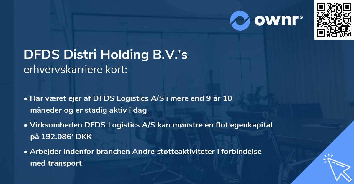 DFDS Distri Holding B.V.'s erhvervskarriere kort