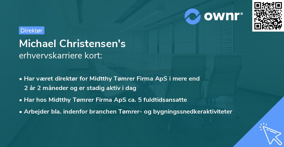 Michael Christensen's erhvervskarriere kort