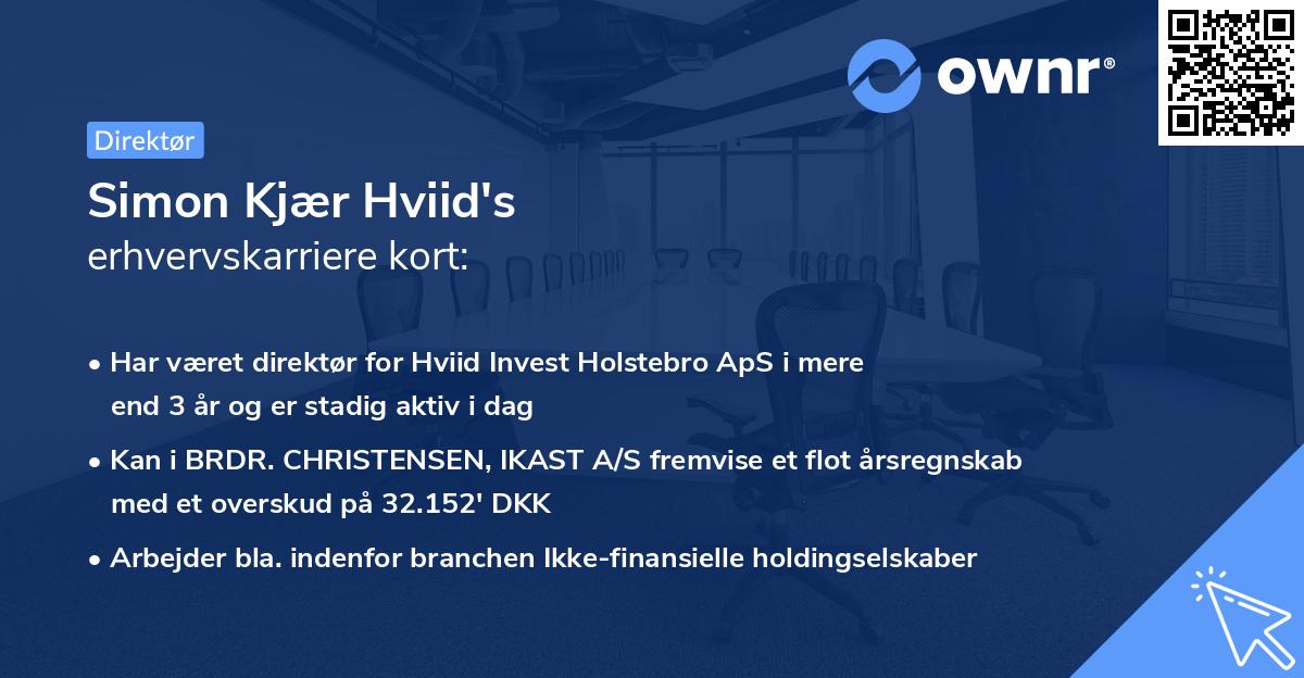Simon Kjær Hviid's erhvervskarriere kort