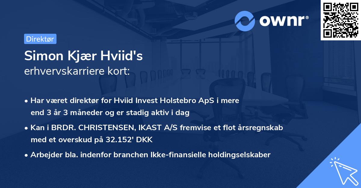 Simon Kjær Hviid's erhvervskarriere kort