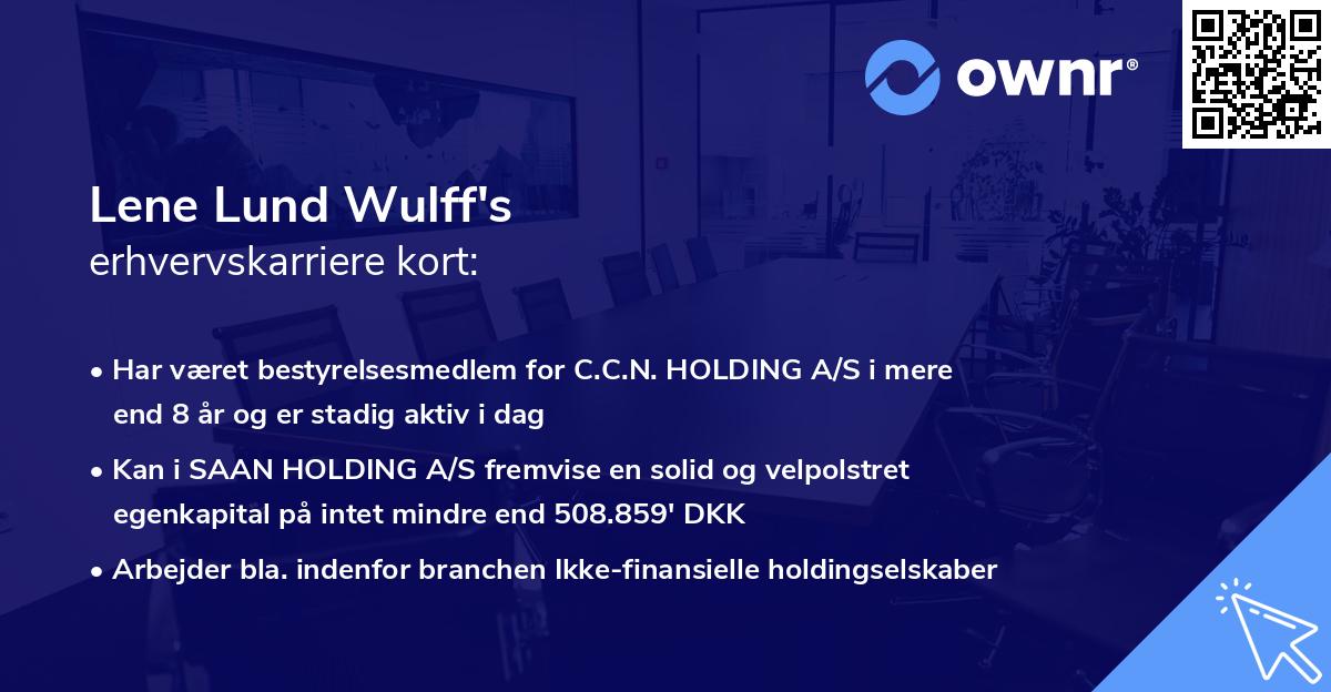 Lene Lund Wulff's erhvervskarriere kort