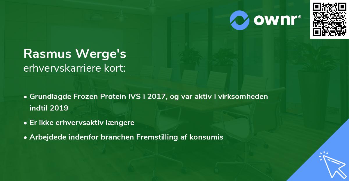 Rasmus Werge's erhvervskarriere kort
