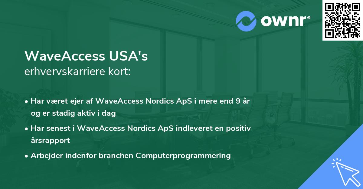 WaveAccess USA's erhvervskarriere kort