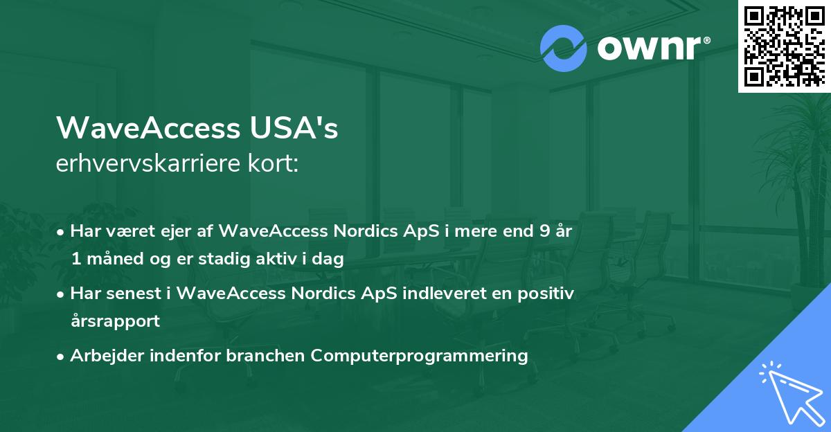WaveAccess USA's erhvervskarriere kort