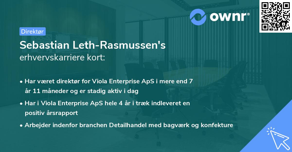 Sebastian Leth-Rasmussen's erhvervskarriere kort