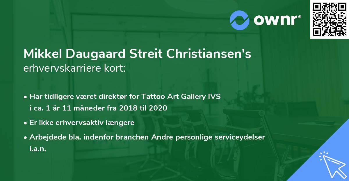 Mikkel Daugaard Streit Christiansen's erhvervskarriere kort