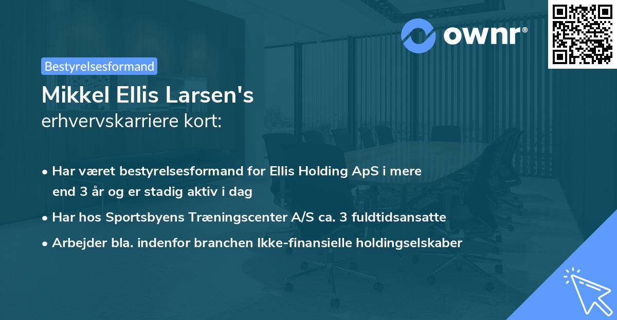 Mikkel Ellis Larsen's erhvervskarriere kort