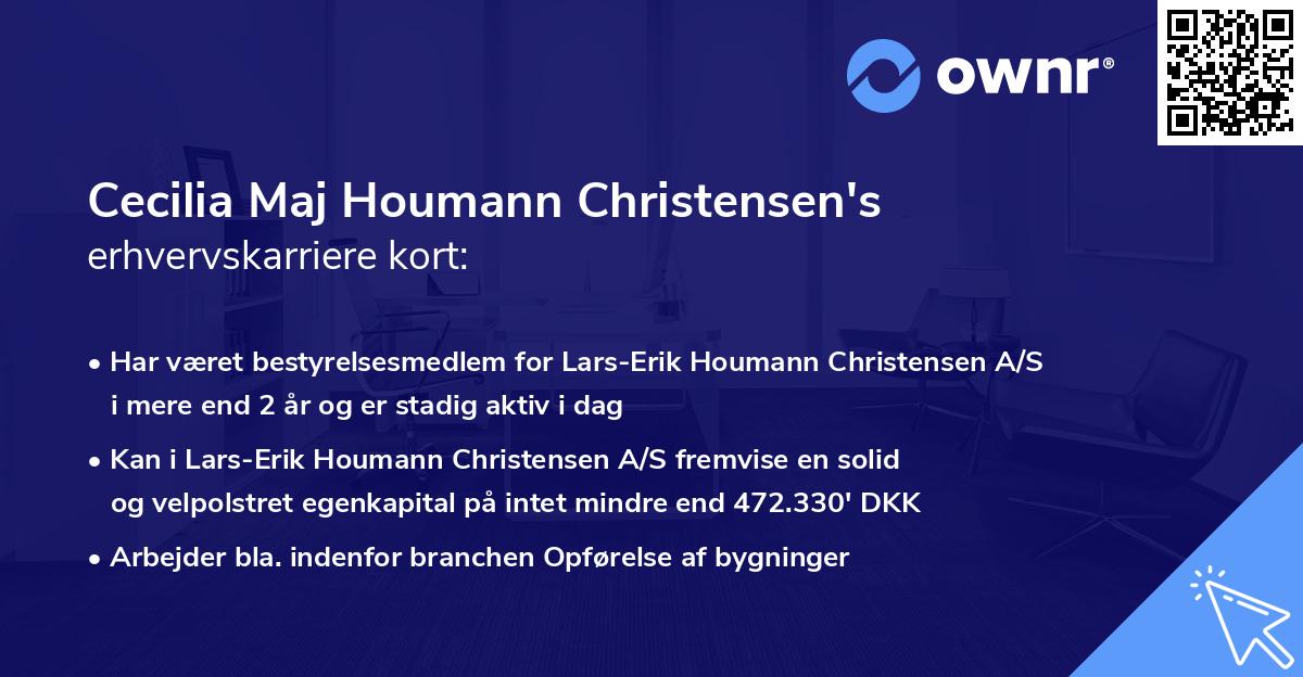 Cecilia Maj Houmann Christensen's erhvervskarriere kort