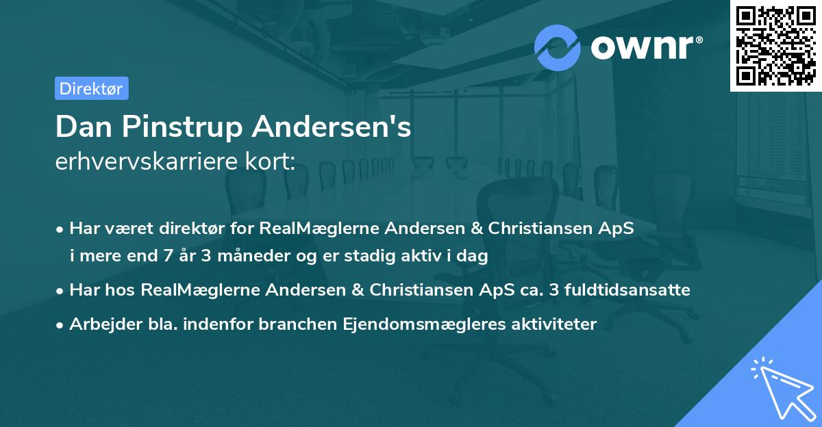 Dan Pinstrup Andersen's erhvervskarriere kort