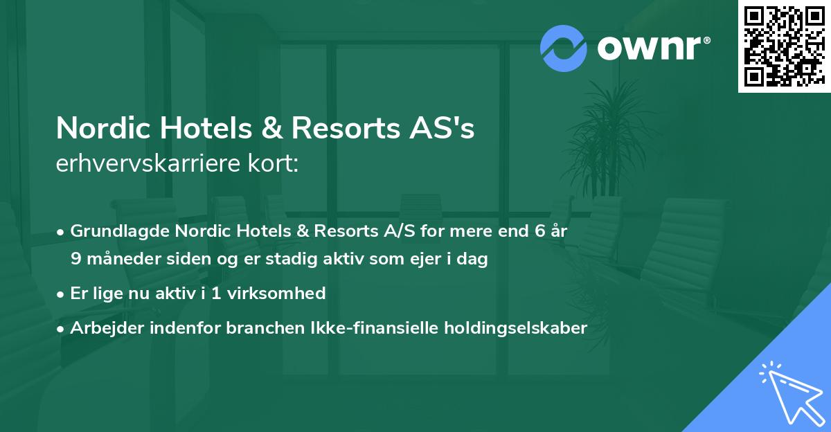 Nordic Hotels & Resorts AS's erhvervskarriere kort