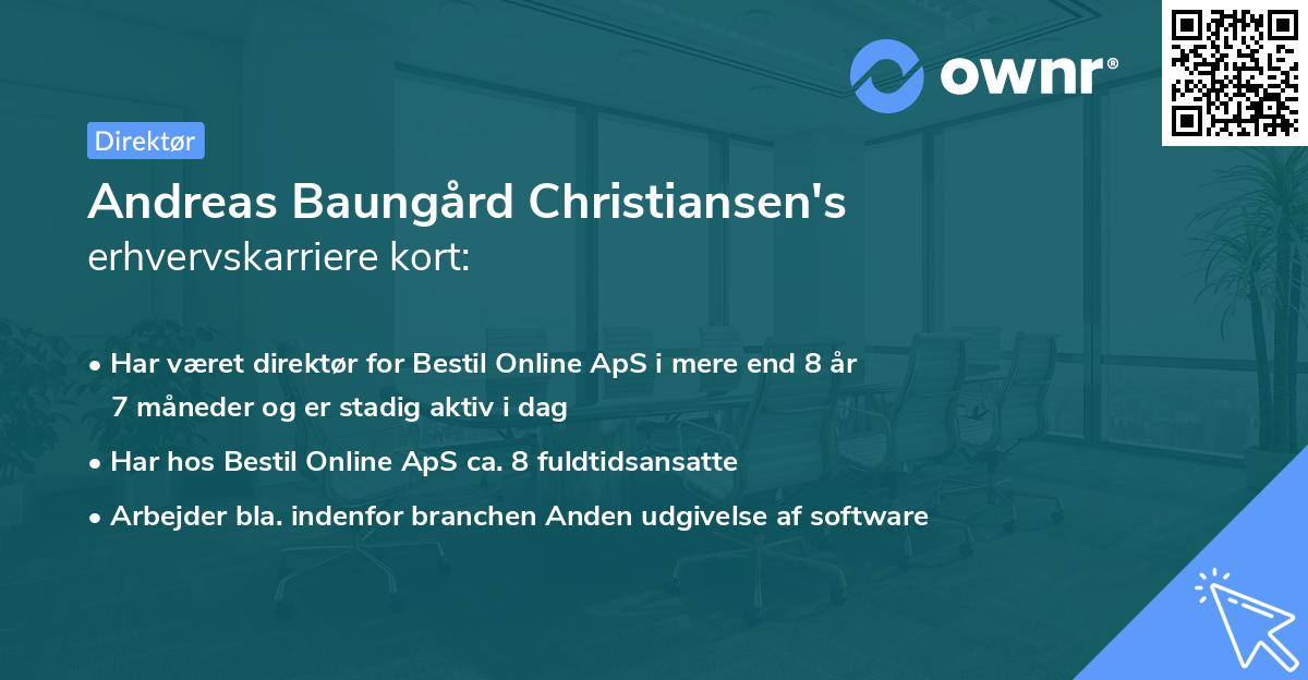 Andreas Baungård Christiansen's erhvervskarriere kort