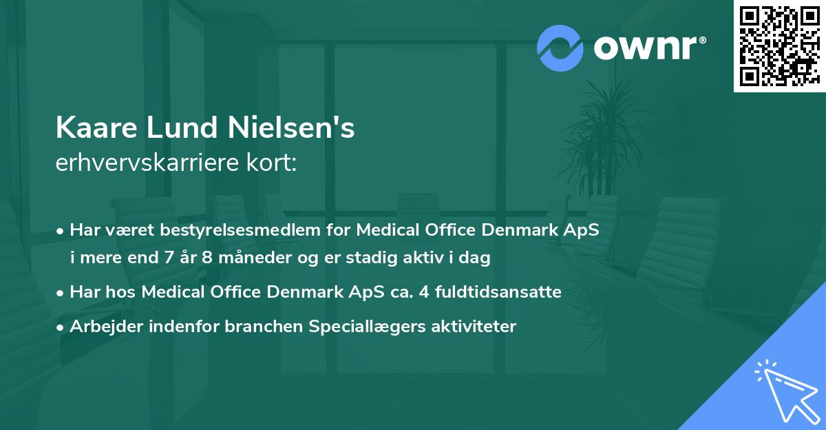 Kaare Lund Nielsen's erhvervskarriere kort