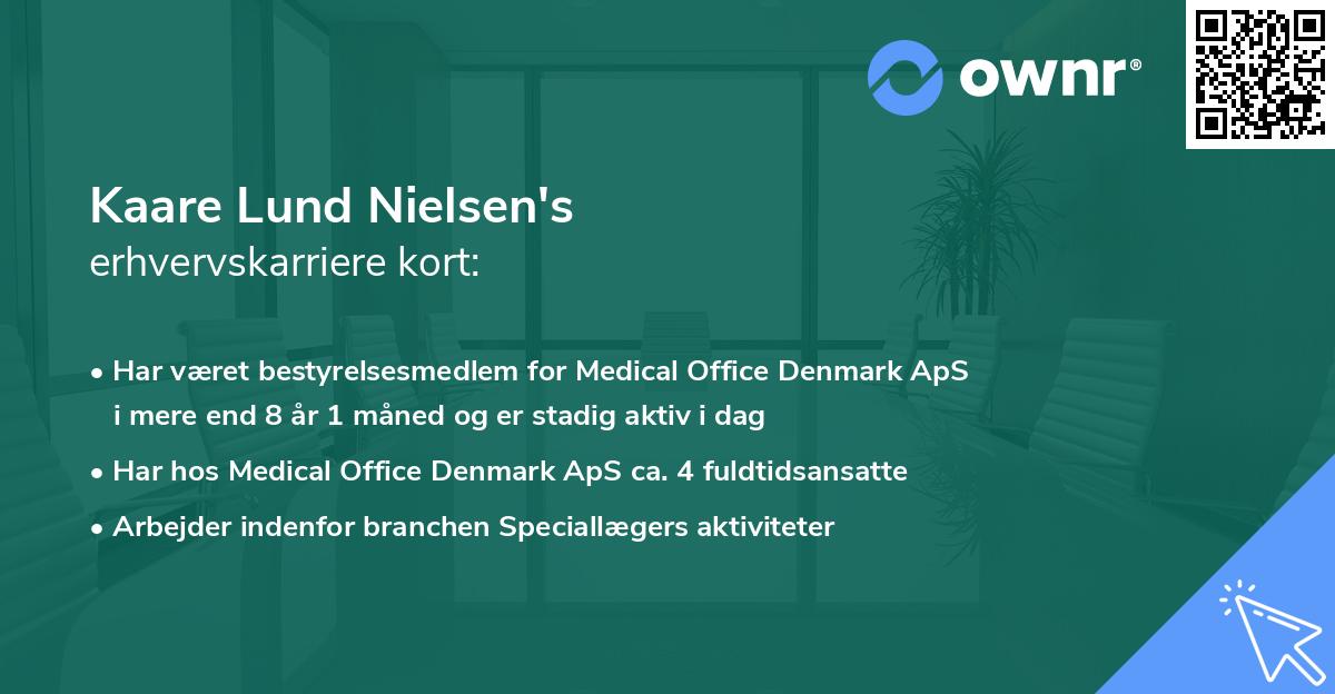 Kaare Lund Nielsen's erhvervskarriere kort