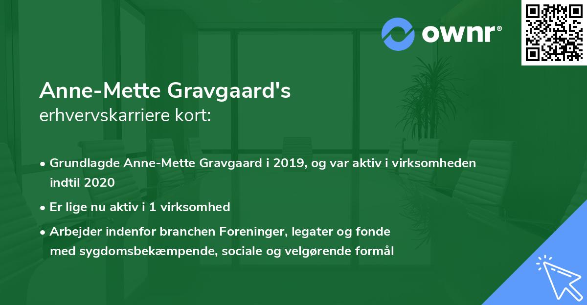 Anne-Mette Gravgaard's erhvervskarriere kort