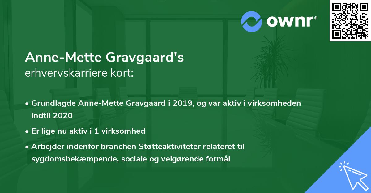 Anne-Mette Gravgaard's erhvervskarriere kort