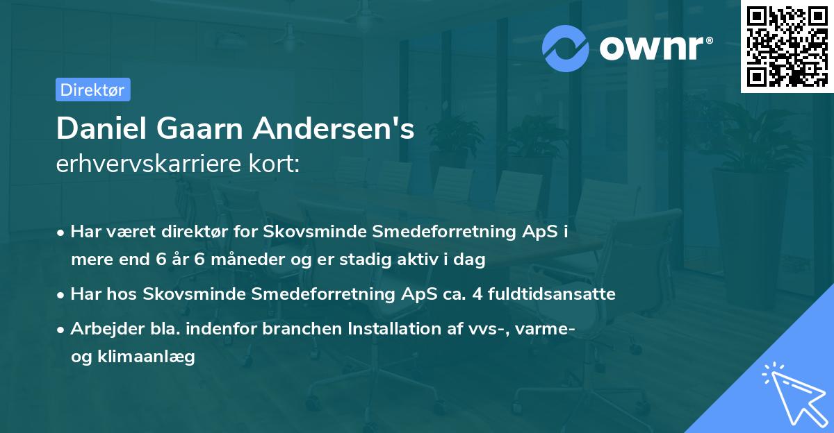 Daniel Gaarn Andersen's erhvervskarriere kort