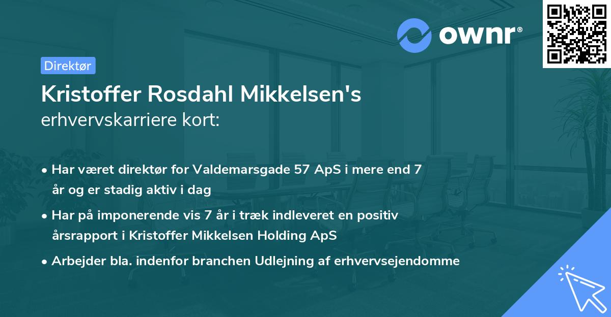 Kristoffer Rosdahl Mikkelsen's erhvervskarriere kort