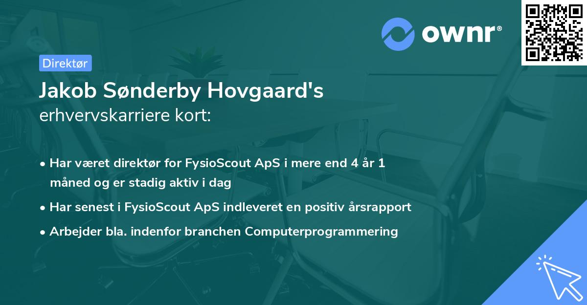 Jakob Sønderby Hovgaard's erhvervskarriere kort